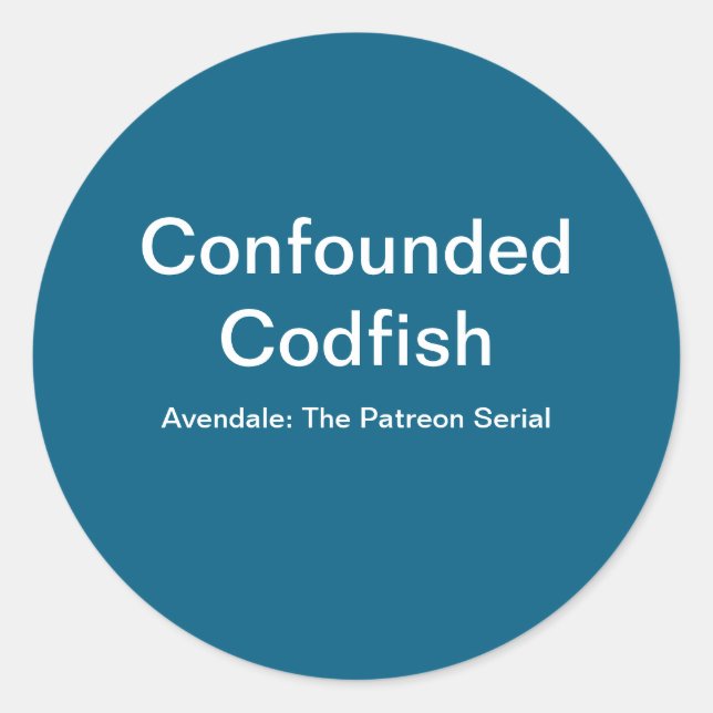 Confounded Codfish Classic Round Sticker (Front)