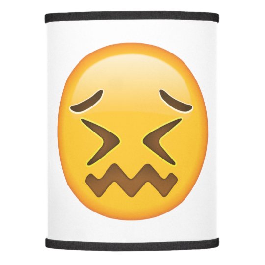 Confounded Face Emoji Lamp Shade