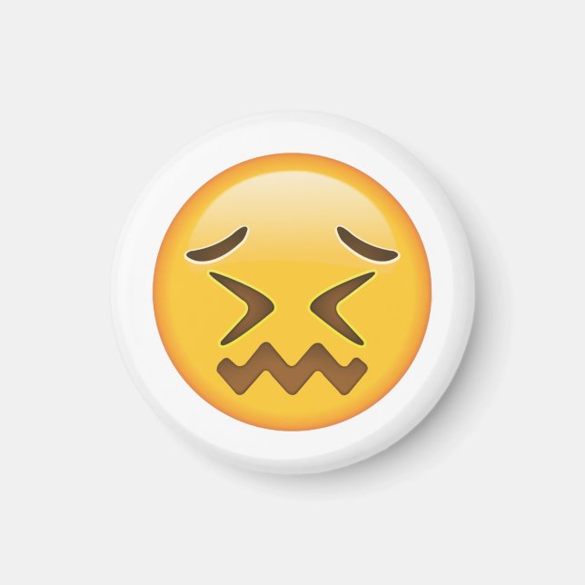 Confounded Face - Emoji Magnet (Front)