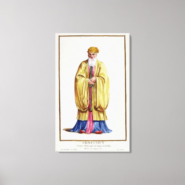 Confucius (551-479 BC), from 'Receuil des Estampes Canvas Print (Front)