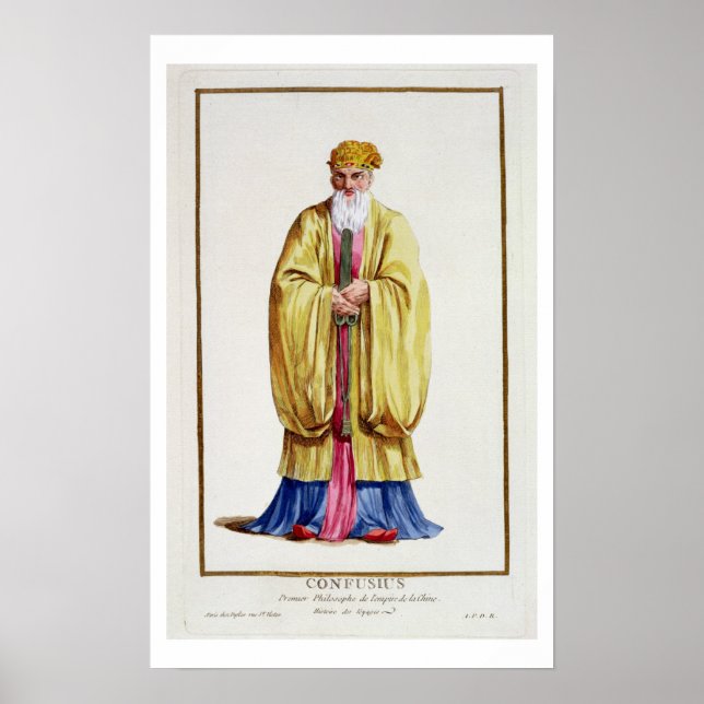 Confucius (551-479 BC), from 'Receuil des Estampes Poster (Front)