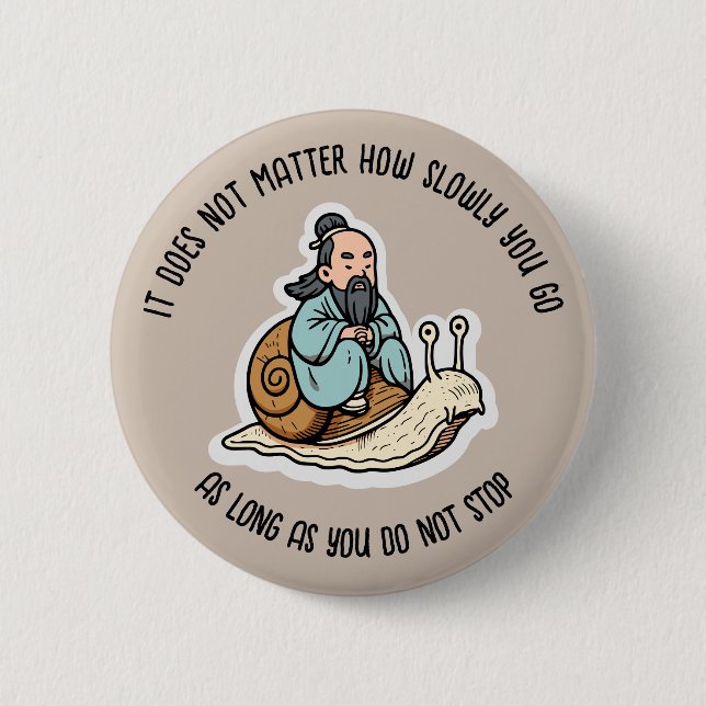 Confucius and the snail button (Front)