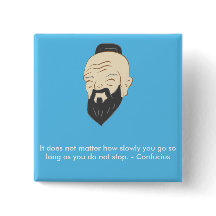 Confucius inspirational badge