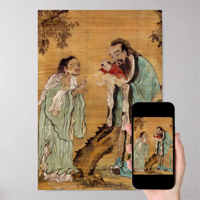 Confucius, Lao Tzu, and Buddha Poster | Zazzle