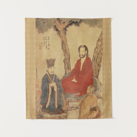 Confucius, Lao-tzu and Buddhist Arhat Tapestry | Zazzle.com