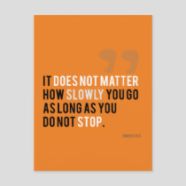 confucius quote motivational inspirational orange postcard