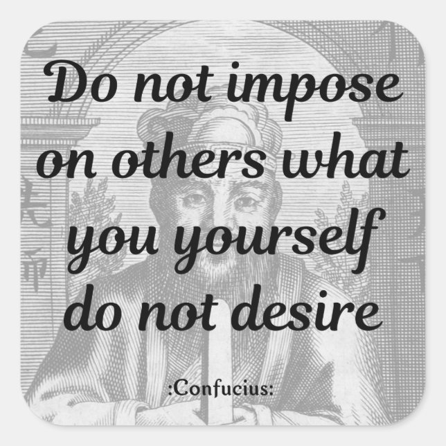 Confucius Quote Square Sticker (Front)