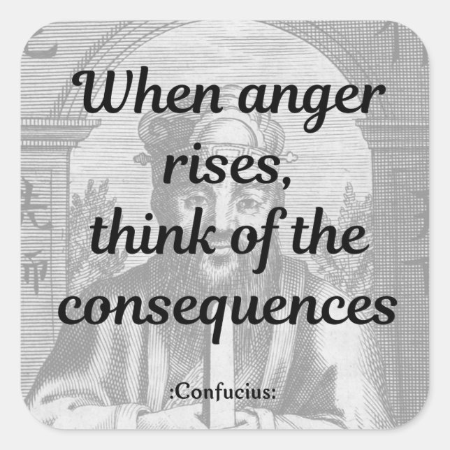 Confucius Quote Square Sticker (Front)