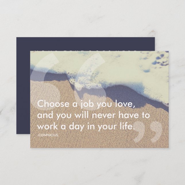 confucius success quote invitation (Front/Back)