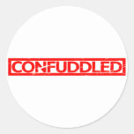 Confuddled Stamp Classic Round Sticker