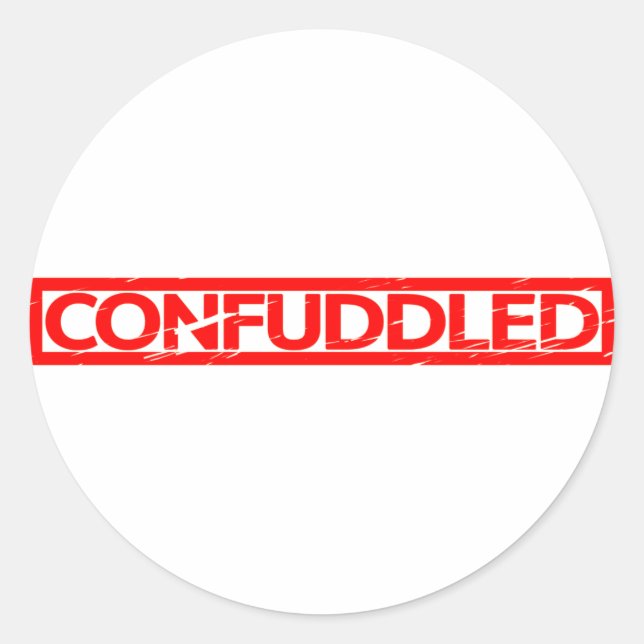 Confuddled Stamp Classic Round Sticker (Front)