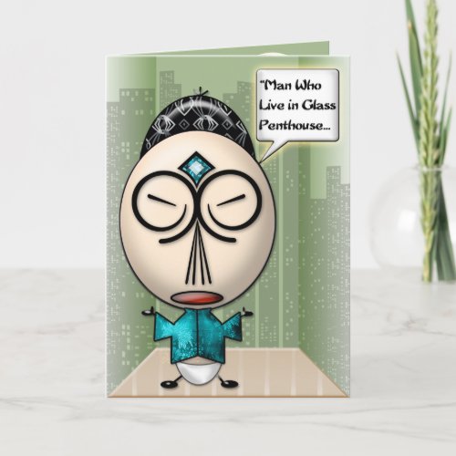 Confuscious Say 3 Fathers Day Card Card