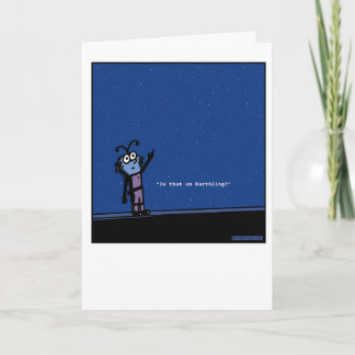 Confused Alien - Greeting Card