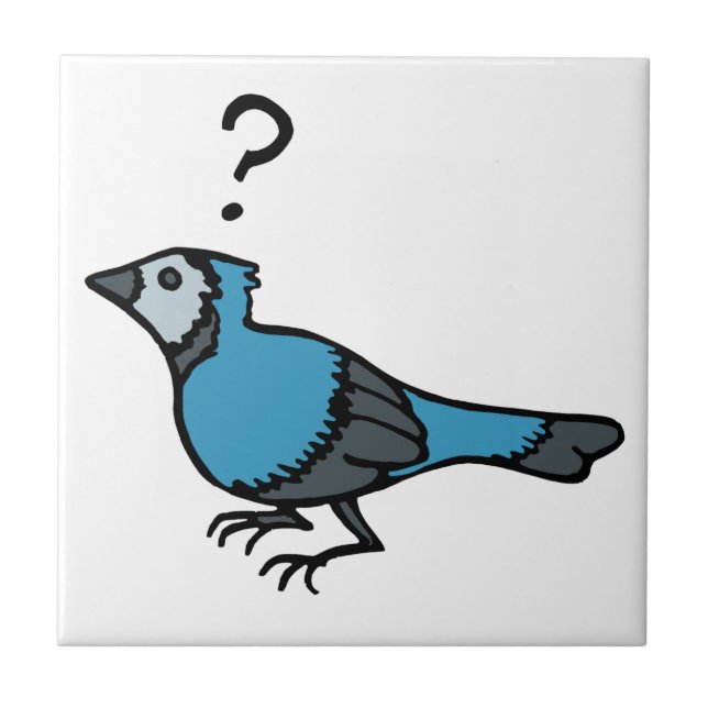 Confused Bird Ceramic Tile (Front)