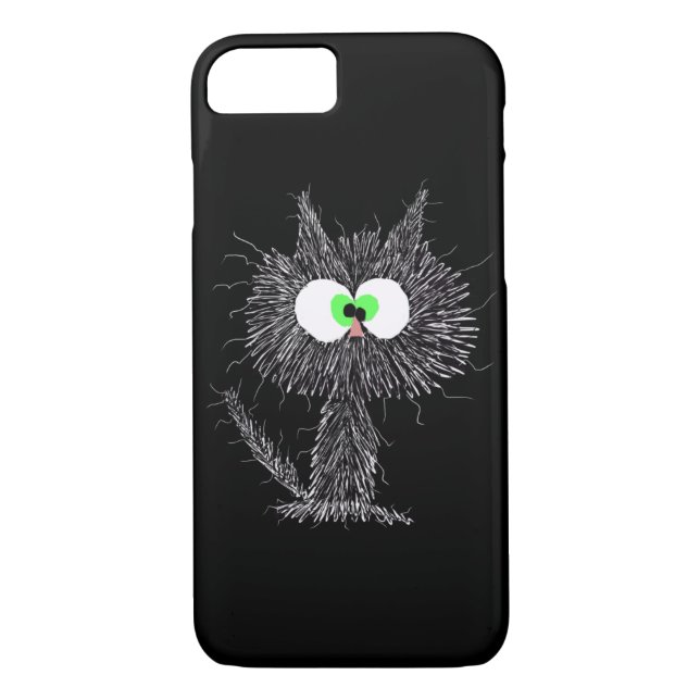 Confused Cat Black  Case-Mate iPhone Case (Back)
