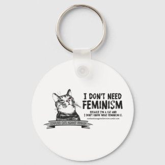 Confused Cats (for light-colored products) Keychain