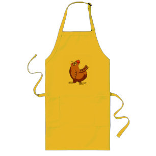Confused Chicken Meme Long Apron