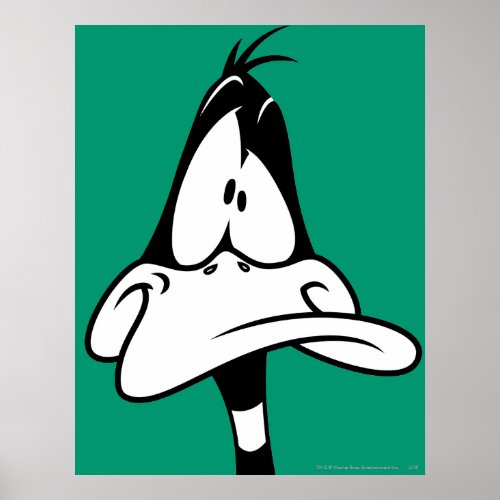 Confused DAFFY DUCK Face Poster