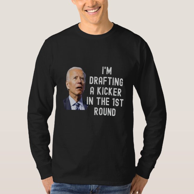 Confused Drafting Kicker Funny Fantasy Football Dr T-Shirt (Front)