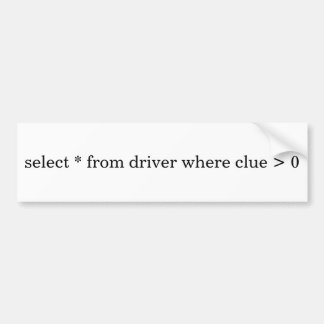 Confused Driver Bumper Sticker