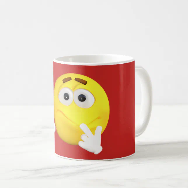 Confused Emoji Emoticon Cartoon Face Coffee Mug Zazzle 8007