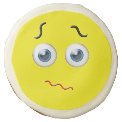 Confused  Emoji Sugar Cookie