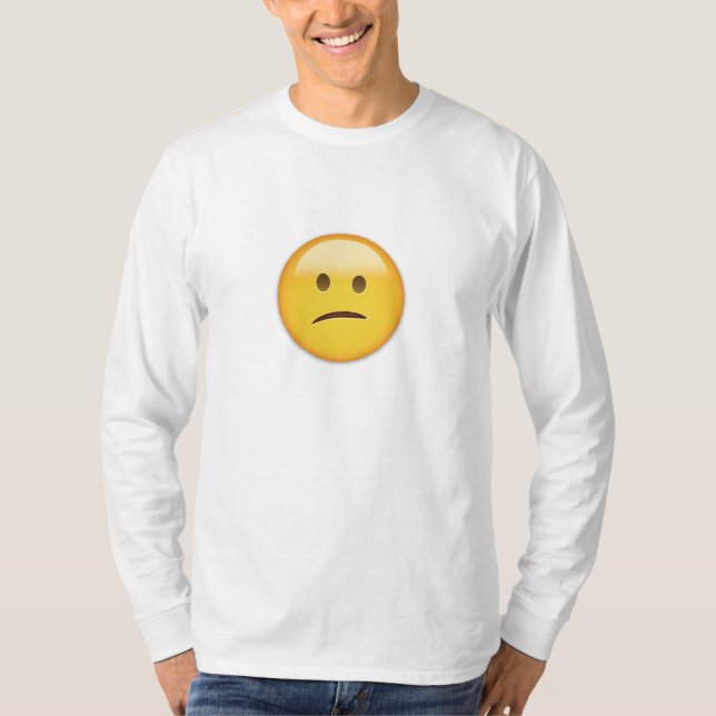Confused Face Emoji T-Shirt (Front)