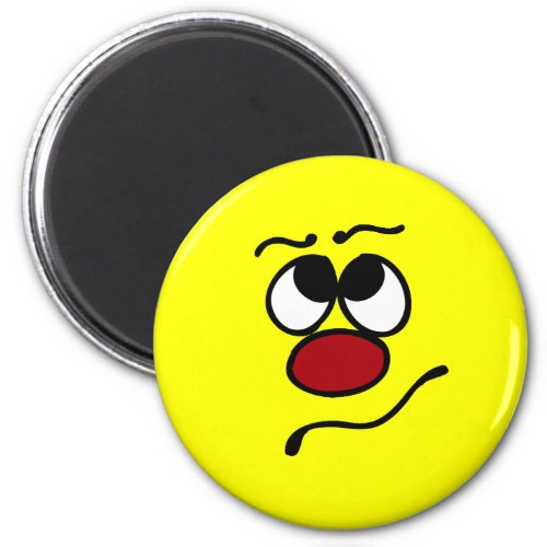 Confused Face Grumpey Magnet