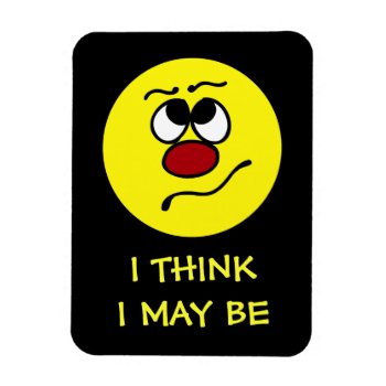 Confused Face Grumpey Magnet by disgruntled_genius at Zazzle
