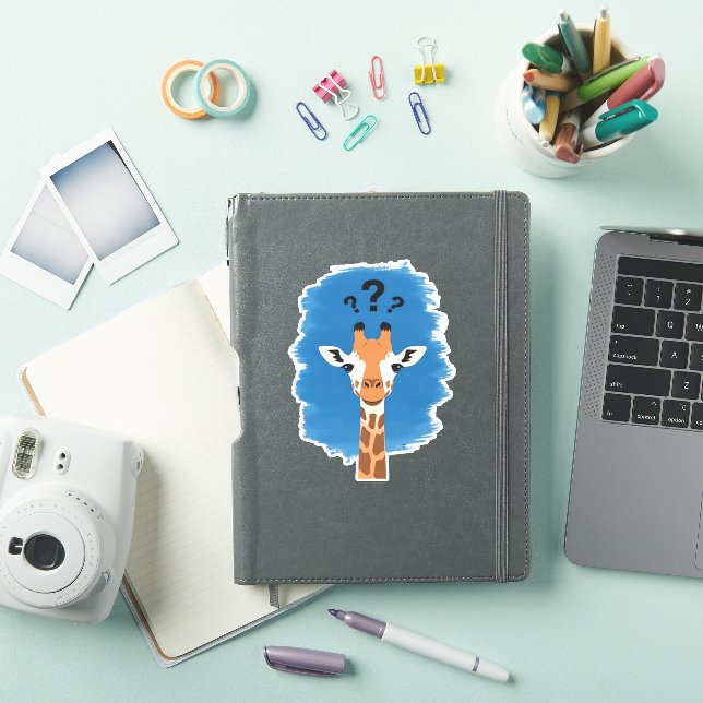 Confused Giraffe Classic T-Shirt_1 Sticker (iPad Cover)