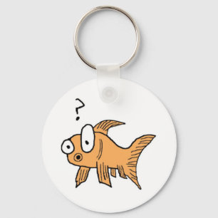 Confused Goldfish Keychain