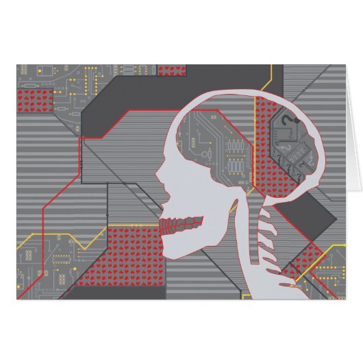 confused heart logicskull cards (Front Horizontal)