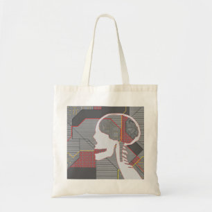 confused heart logicskull tote bag