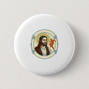 Confused Jesus Viral Dancing Trend Silhouette Vide Button