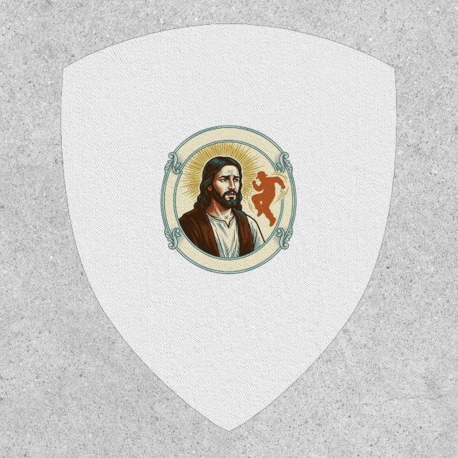 Confused Jesus Viral Dancing Trend Silhouette Vide Patch (Front)
