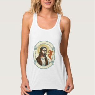 Confused Jesus Viral Dancing Trend Silhouette Vide Tank Top