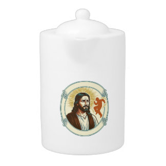 Confused Jesus Viral Dancing Trend Silhouette Vide Teapot