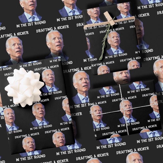 Confused Joe Biden Fantasy Football Loser Drafting Wrapping Paper Sheets (Creator Uploaded)
