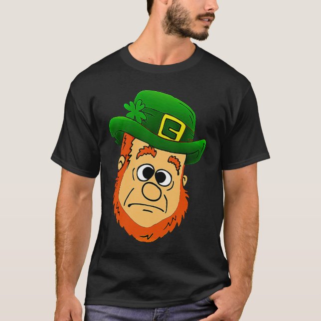 Confused Leprechaun  St Patrick's Day Shamrock T-Shirt (Front)