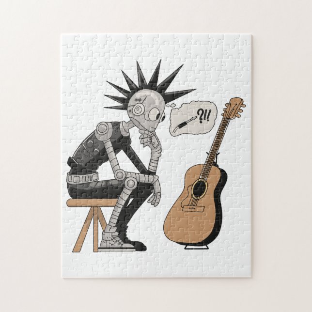 Confused Music Robot Jigsaw Puzzle (Vertical)