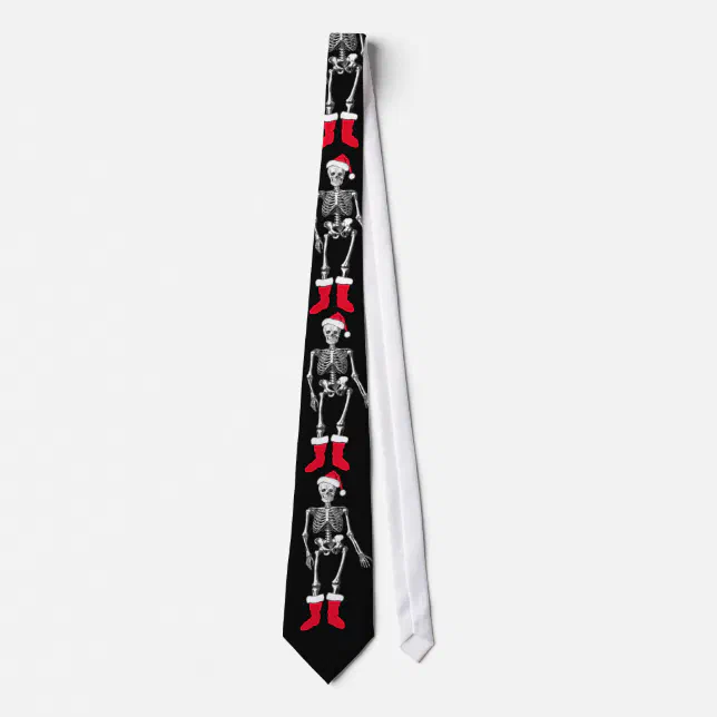 Confused Skeleton Tie | Zazzle