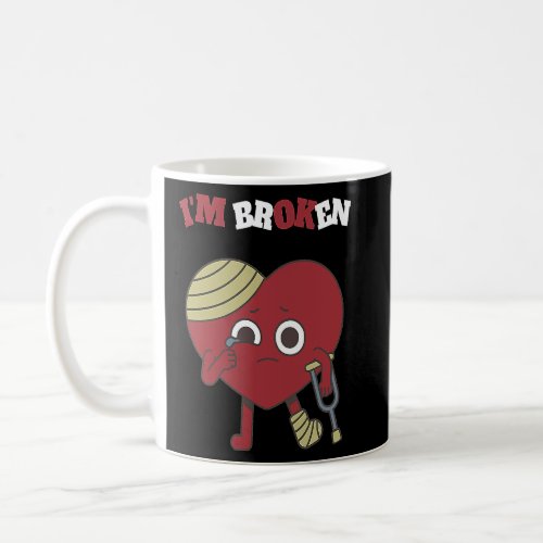 Confused Smile Im Broken Invisible Illness Im OK Coffee Mug