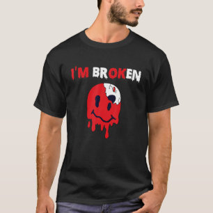 Confused Smile I'm Broken Invisible Illness I'm OK T-Shirt