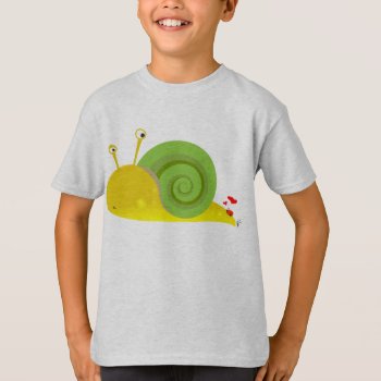 Confused Snail Kids T-shirt by Nutetun at Zazzle