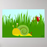Confused Snail Poster at Zazzle