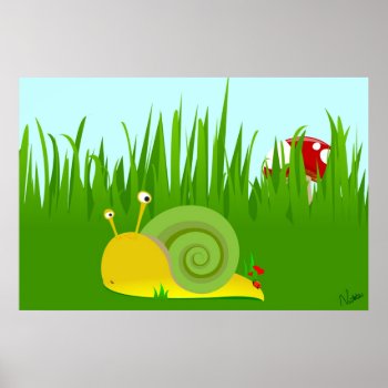 Confused Snail Poster by Nutetun at Zazzle