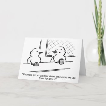 Confused Snowmen Funny Greeting Card by Unique_Christmas at Zazzle