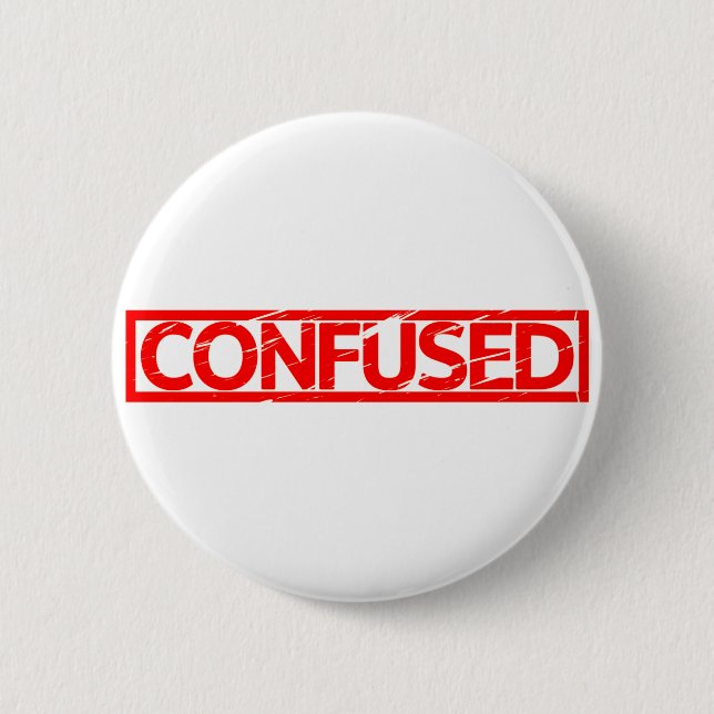 Confused Stamp Button (Front)
