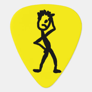 Confused Stick Figure Guitar Pick