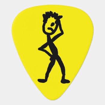 Confused Stick Figure Guitar Pick by HumphreyKing at Zazzle